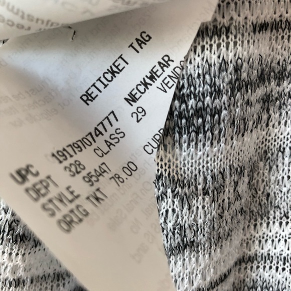 NWT Calvin Klein Loose Knit Duster Black White - Picture 6 of 6